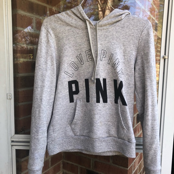 PINK Victoria's Secret Tops - 🎉HP🎉 “Love Pink” grey hoodie